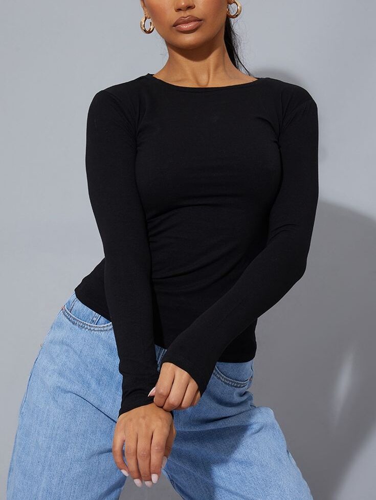 Long Sleeve Full Length Basic Top