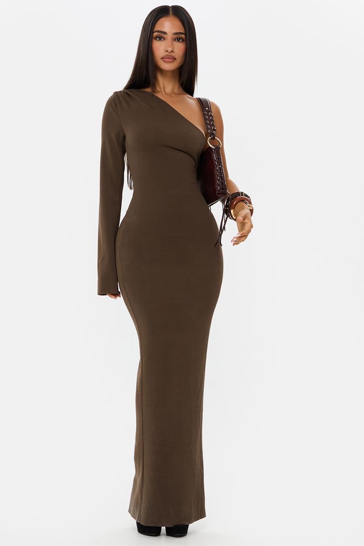 Long Sleeve One-Hand Maxi
